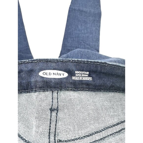 Old Navy Rockstar Jeans Womens Size 2 Med Blue Denim Built In Sculpt - Picture 4 of 7